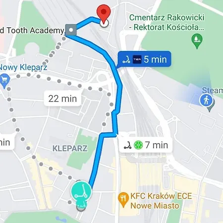 דירה Centrum Krakowa, Z Ogrodem I Parkingiem קרקוב